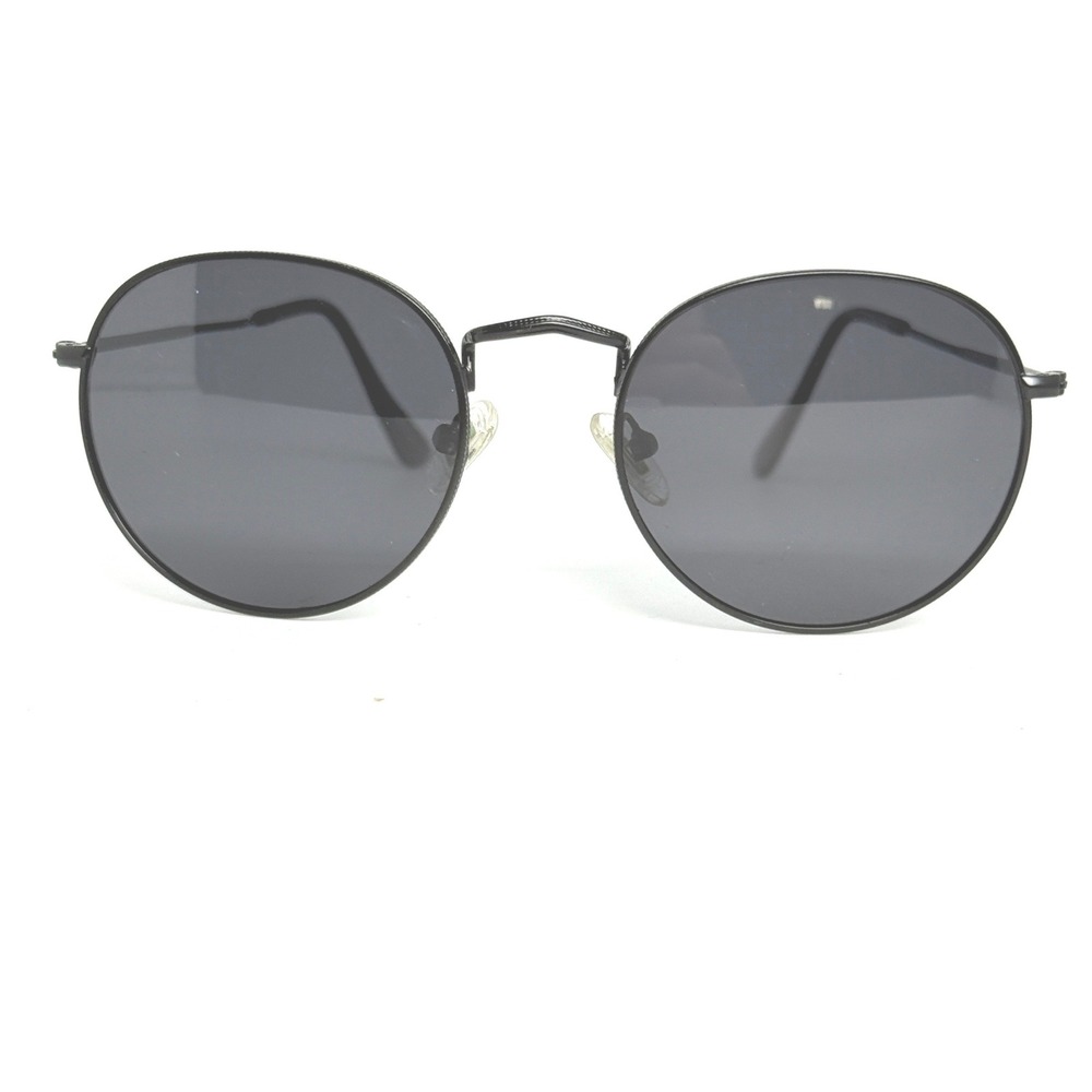 Sojos SJ1014 C12 Black Round Sunglasses Retro Frame Grey Lens 51-21-149